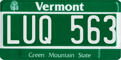 VT license plate LUQ563
