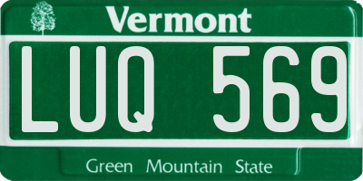 VT license plate LUQ569