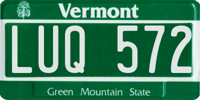 VT license plate LUQ572