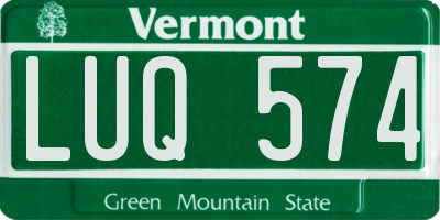 VT license plate LUQ574