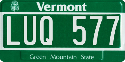VT license plate LUQ577