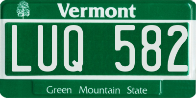 VT license plate LUQ582