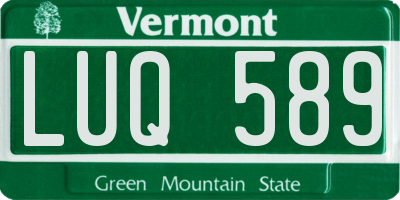 VT license plate LUQ589