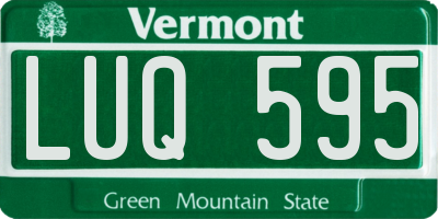 VT license plate LUQ595