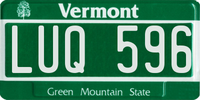 VT license plate LUQ596