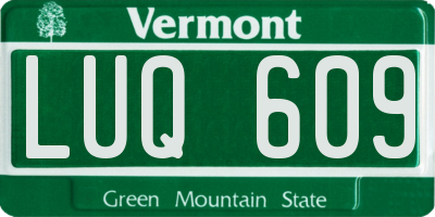 VT license plate LUQ609