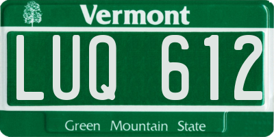 VT license plate LUQ612