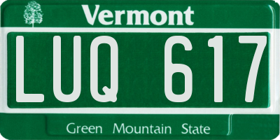 VT license plate LUQ617