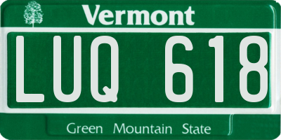 VT license plate LUQ618