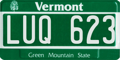 VT license plate LUQ623