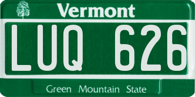 VT license plate LUQ626