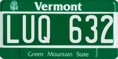 VT license plate LUQ632