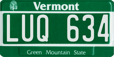 VT license plate LUQ634