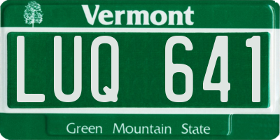 VT license plate LUQ641
