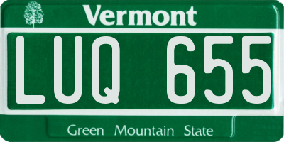 VT license plate LUQ655