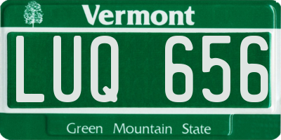 VT license plate LUQ656