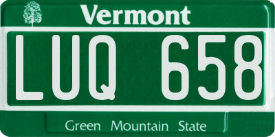 VT license plate LUQ658