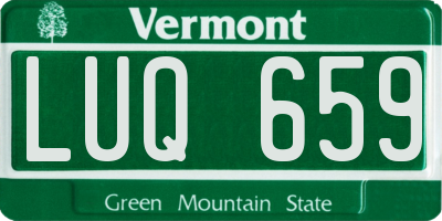 VT license plate LUQ659