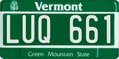 VT license plate LUQ661