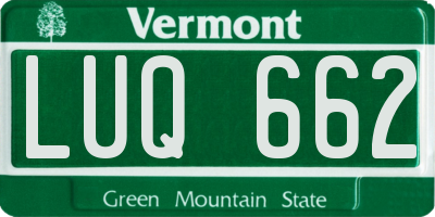 VT license plate LUQ662