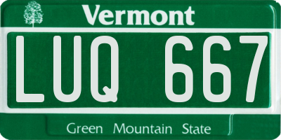 VT license plate LUQ667