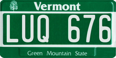 VT license plate LUQ676