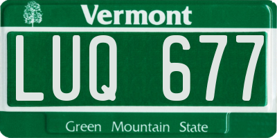 VT license plate LUQ677