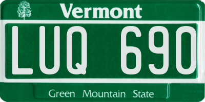 VT license plate LUQ690