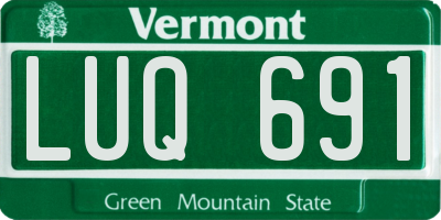 VT license plate LUQ691