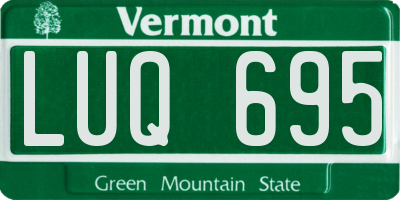 VT license plate LUQ695