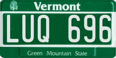 VT license plate LUQ696