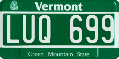 VT license plate LUQ699