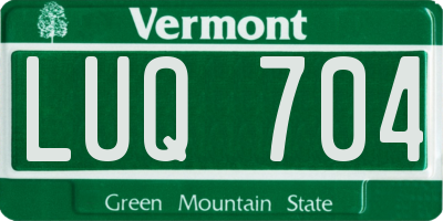 VT license plate LUQ704