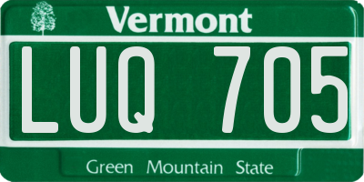 VT license plate LUQ705