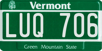 VT license plate LUQ706
