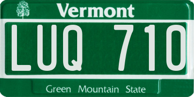 VT license plate LUQ710
