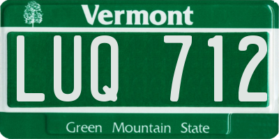 VT license plate LUQ712