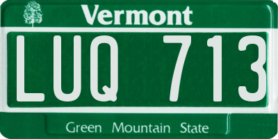 VT license plate LUQ713