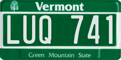 VT license plate LUQ741