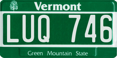 VT license plate LUQ746