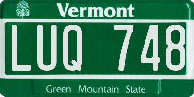 VT license plate LUQ748