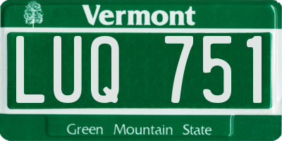 VT license plate LUQ751