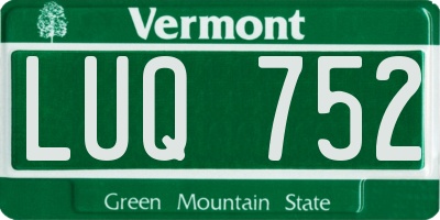 VT license plate LUQ752