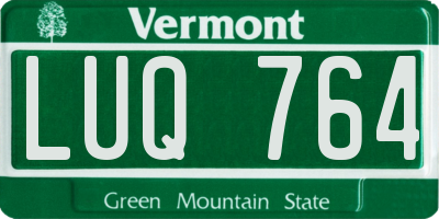 VT license plate LUQ764