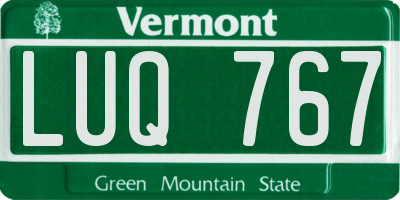 VT license plate LUQ767
