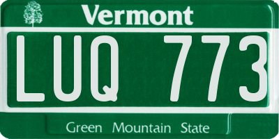 VT license plate LUQ773