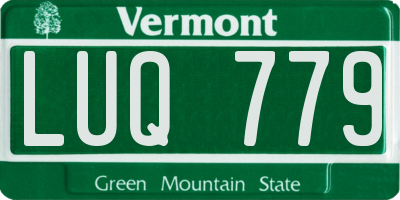 VT license plate LUQ779