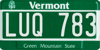VT license plate LUQ783