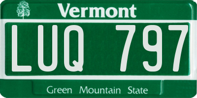 VT license plate LUQ797