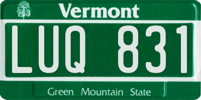 VT license plate LUQ831